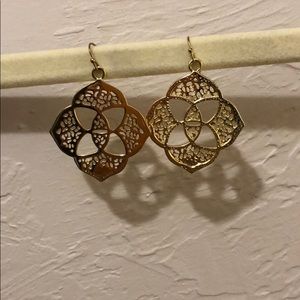 Gold drop Kendra Scott earrings